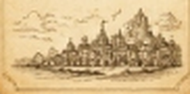 Maritime harbor town across the Four Blues
