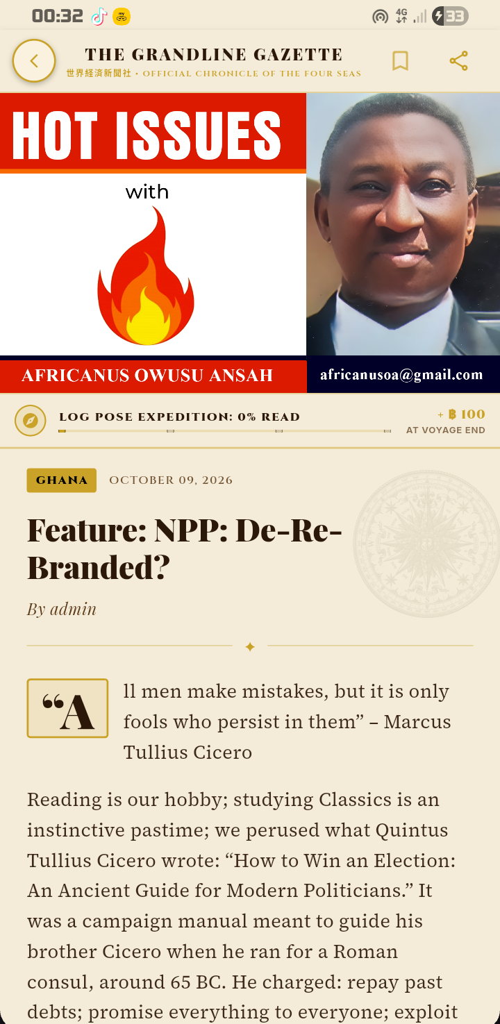 The Grandline Gazette App - Article Dispatch Reader