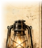Brass hurricane storm lantern on logbook